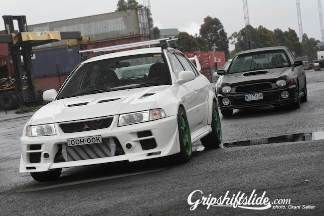 Evo 6 being chased by a Wrx